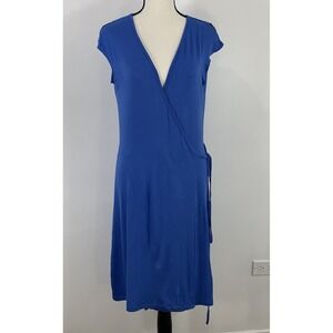 NWT Guess Jeans Wrap‎ Blue  Dress Large